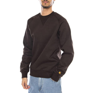 Chase Sweat Tobacco / Gold - Felpa Girocollo Uomo Marrone I033660.00WXX  CARHARTT WIP 