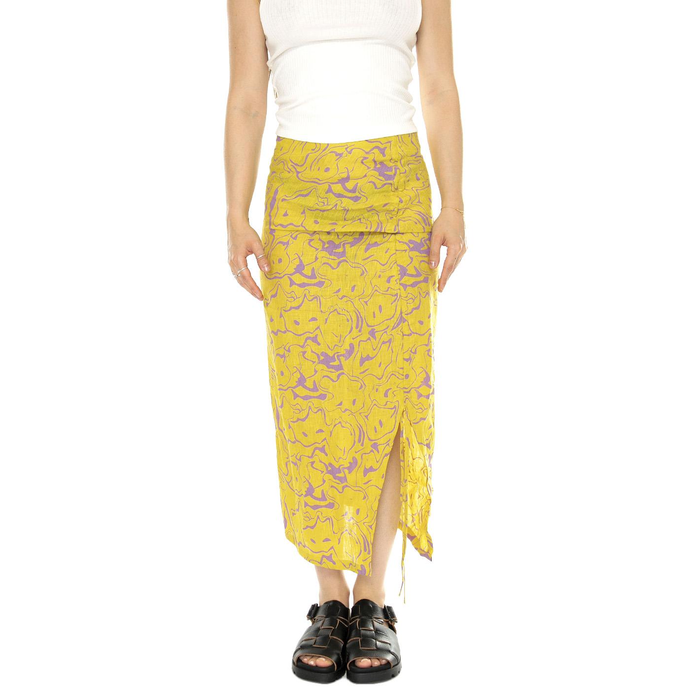 Mashed Lollo Linen Skirt Assorted - Gonna Arancione 4503-01-4503-01  OAS 