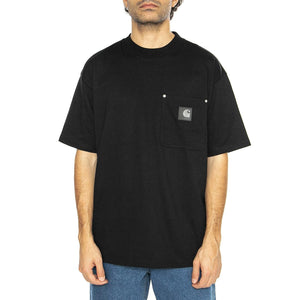 S/S Eldon Pocket T-Shirt Black - Maglietta Girocollo Uomo Nera I034365.89XX  CARHARTT WIP 