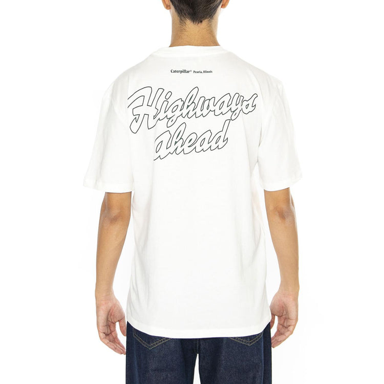 Highways Ahead T-Shirt Bone - Maglietta Girocollo Uomo Bianca 6010120-11-4300  CAT 