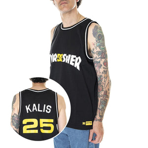 M' DC x Thrasher Jersey Black - Canotta Uomo Nera ADYKT03224-KVJ0  DC 