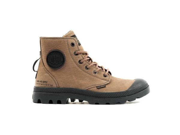 Pampa Hi Supply Lth Major Brown - Scarpe Stringate Profilo Alto Uomo Multicolore PAS77963-213-M  PALLADIUM 