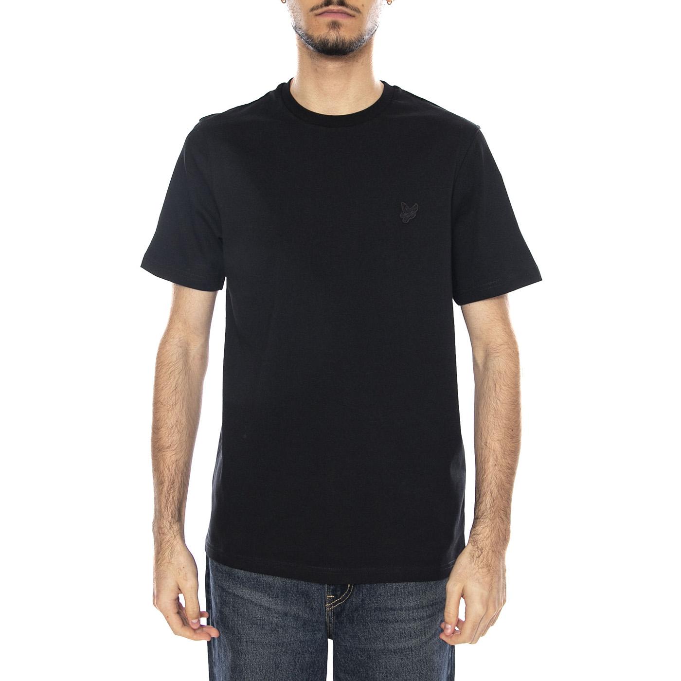 Tonal Eagle Plain T-Shirt Jet Black - Maglietta Girocollo Uomo Nera TS400TON-Z865 . LYLE & SCOTT 