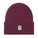 Icon Patch Cuff Beanie Beetroot - Cappellino in Maglia Viola  ACCESSORI OBEY
