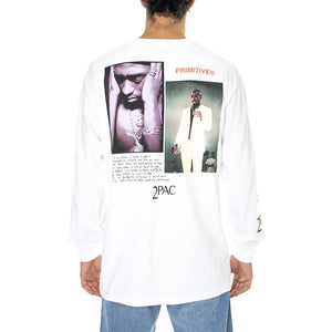 Voice L/S Tee White - Maglietta Girocollo Maniche Lunghe Uomo Bianca PRALS22160  PRIMITIVE 