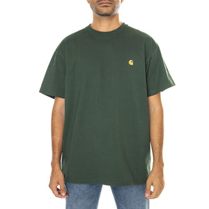S/S Chase T-Shirt Sycamore Tree / Gold - Maglietta Girocollo Uomo Verde I026391.2CXXX  CARHARTT WIP 