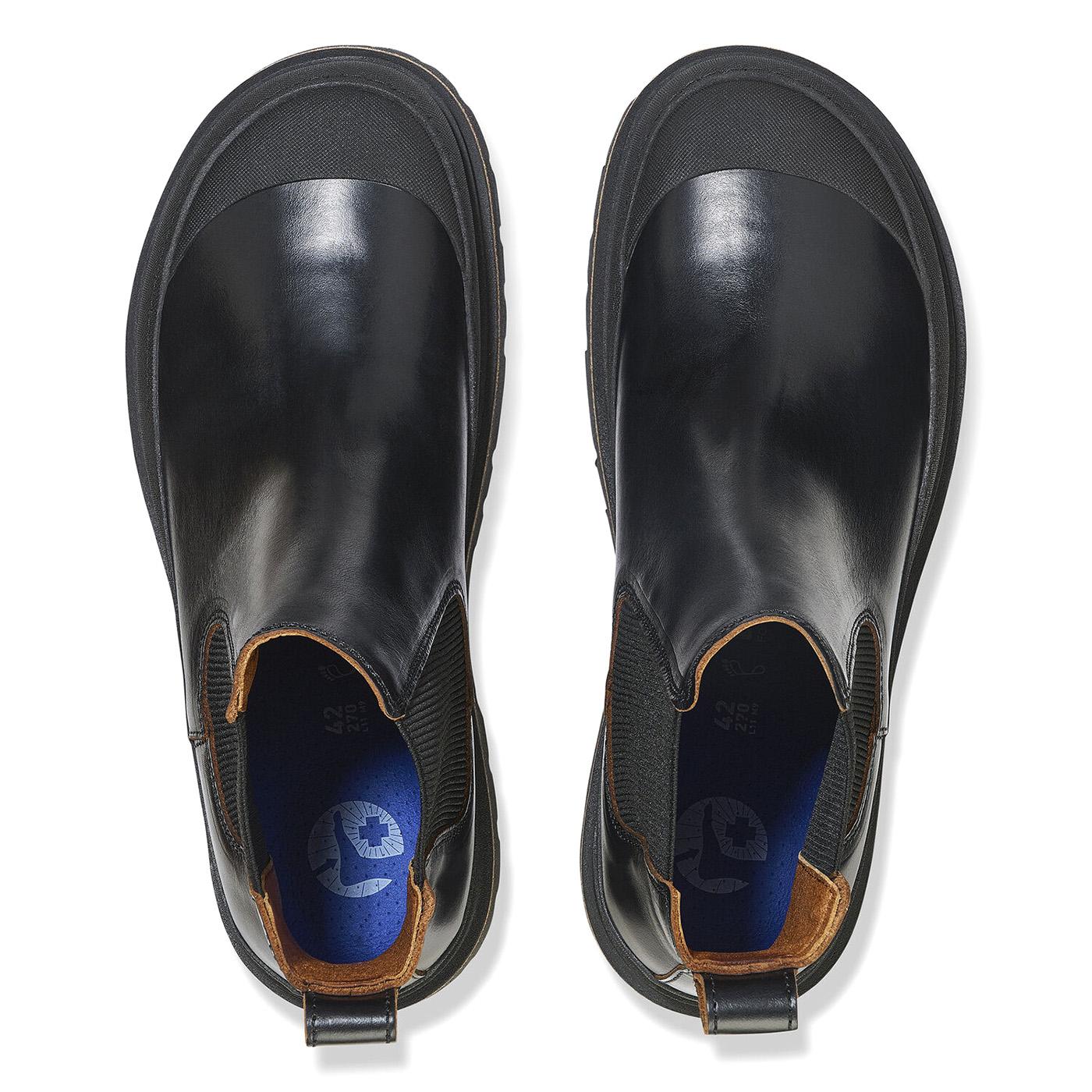 Prescott Slip On Men Black Pull Up Leather Boots - Stivaletti Uomo Neri 1025206 . BIRKENSTOCK 