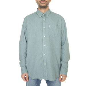 Signature Gots Organic Oxford Jade - Camicia Uomo Verde 65094-657  BEN SHERMAN 