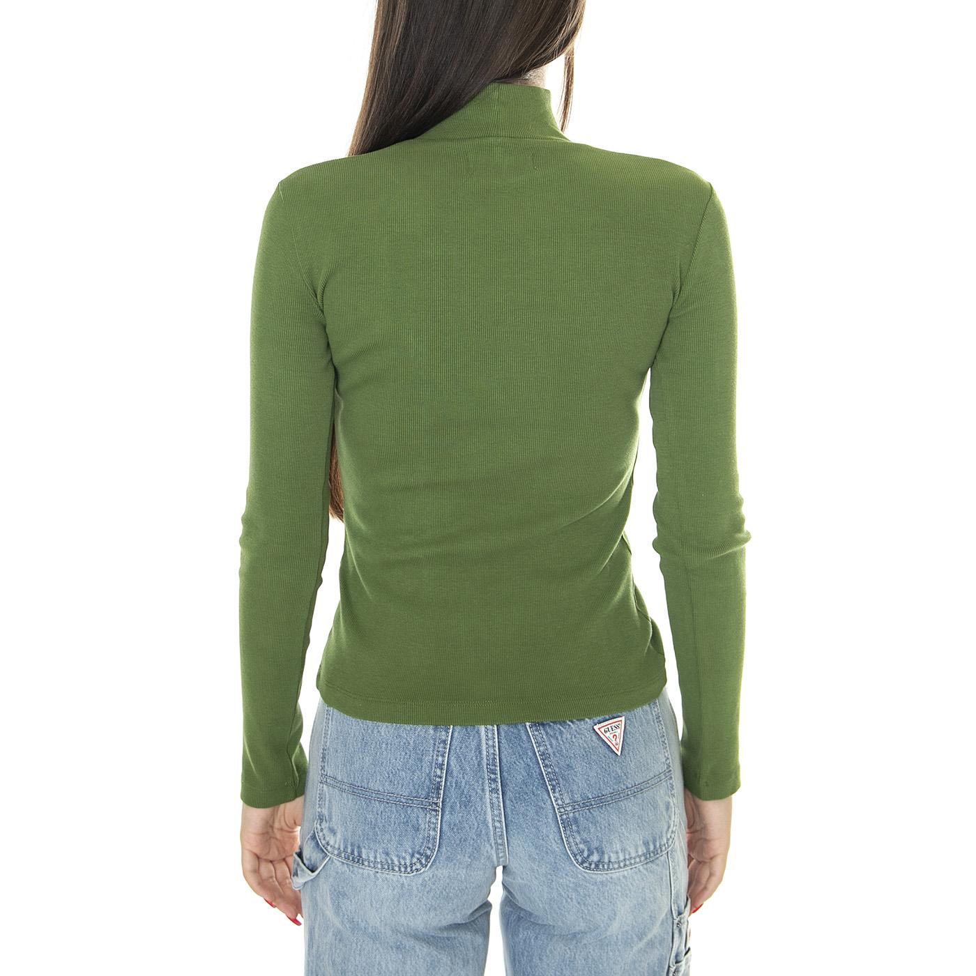 Garden Green Rib Aine L/S Top - Maglietta Maniche Lunghe Donna Verde WTP00099  THINKING 