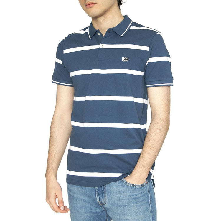 Piquet Polo Orion Stripe - Polo Uomo Blu 112363857  LEE 
