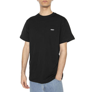 Established Works Bold Tee SS Black - Maglietta Girocollo Uomo Nera 131080365-BLK . OBEY 