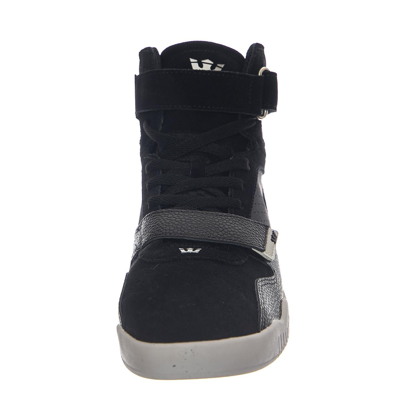 Breaker Black/ Silver / White - Scarpe Collo Alto Uomo Nere BREAKER Black/Silver-White  SUPRA 