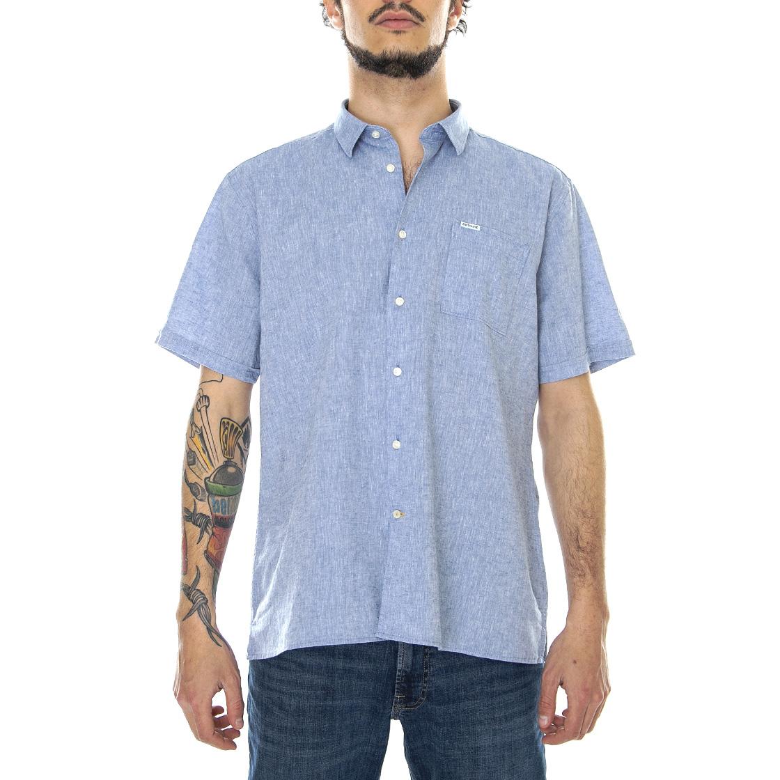 Nelson - Camicia Maniche Corte Uomo Blu MSH5093-BL33-SS22  BARBOUR 