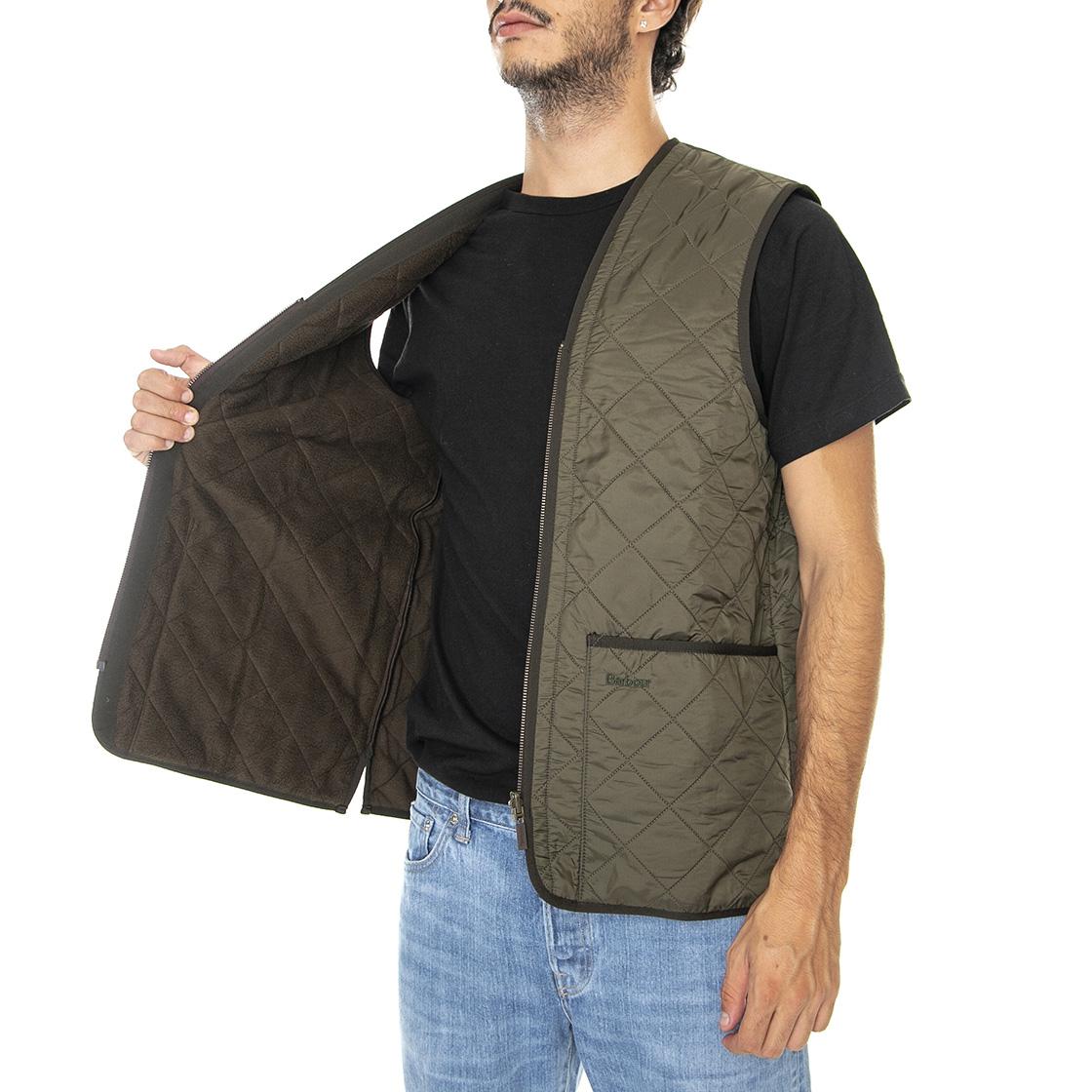 Polarquilt Waistcoat Zip Liner Olive - Giacca Smanicata Uomo Marrone FW22-MLI0002-OL91  BARBOUR 