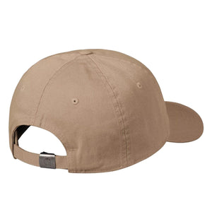 Madison Logo Cap Leather / White - Cappellino con Visiera Marrone I023750.1Q5XX . CARHARTT WIP 