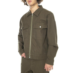 Mens Check Garage Olive Green WInter Jacket 115534-OLIV  STUSSY 