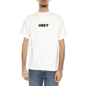 Obey Bold Tee -- Maglietta Girocollo Uomo Bianca Vintage 167924100 VWH OBEY 