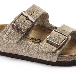 Arizona Kids Taupe Suede Leather - Sandali Bambino Marroni 1021704  BIRKENSTOCK 
