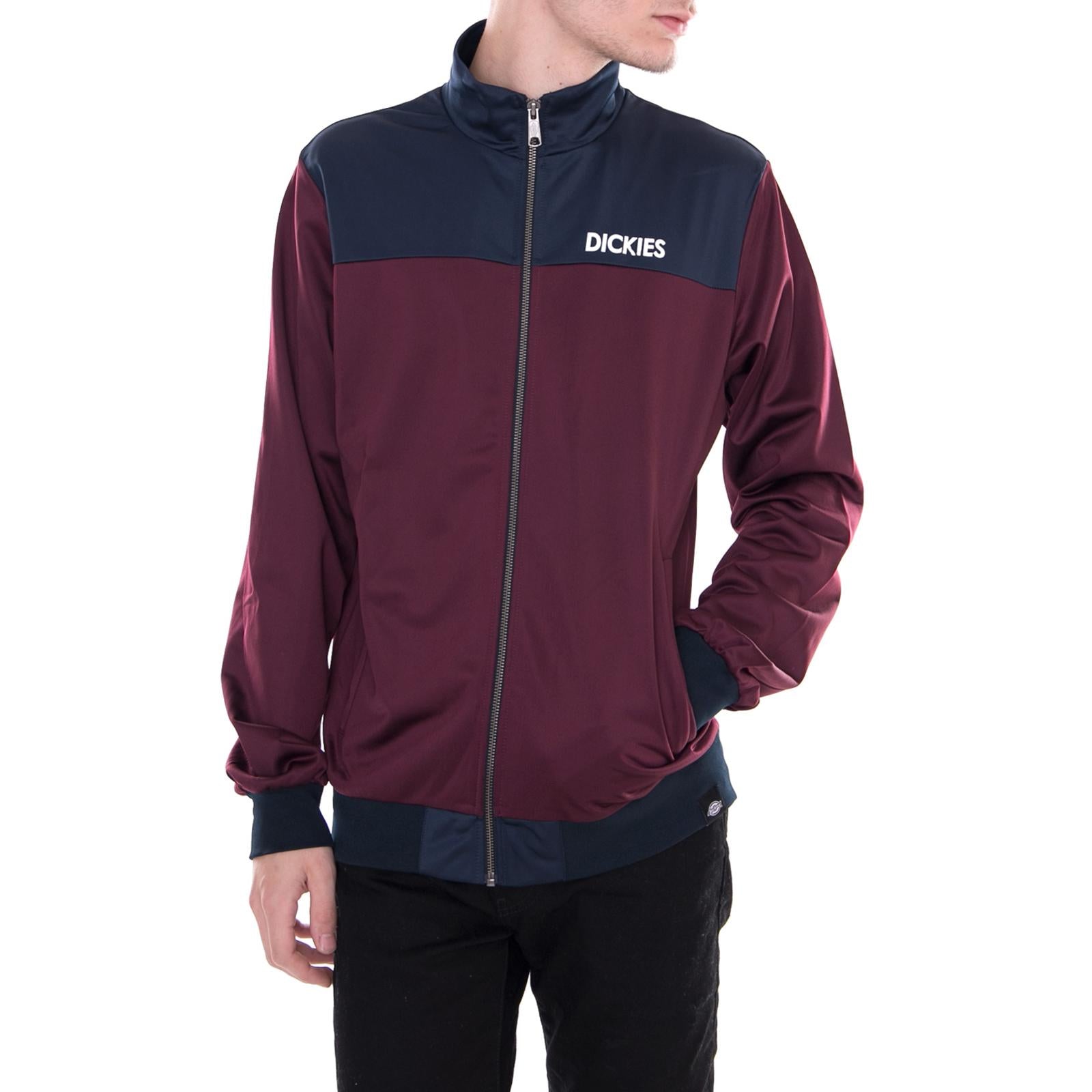 Tasley Maroon Bordeaux - Felpa con Zip Uomo Bordeaux 02 200212-MR . DICKIES 