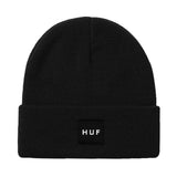 HUF Set Box Beanie Schwarz - Schwarze Strickmütze HUF ACCESSORY
