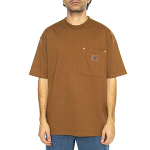 S/S Eldon Pocket T-Shirt Hamilton Brown - Maglietta Girocollo Uomo Marrone I034365.HZXX  CARHARTT WIP 