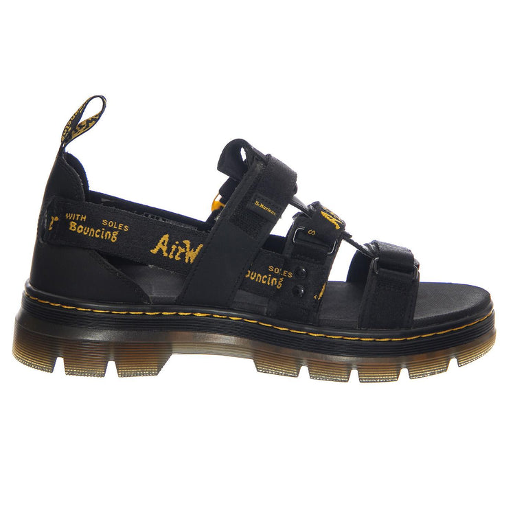 Pearson II Black Leather Webbing - Sandali Uomo Neri 30882001  DR.MARTENS 