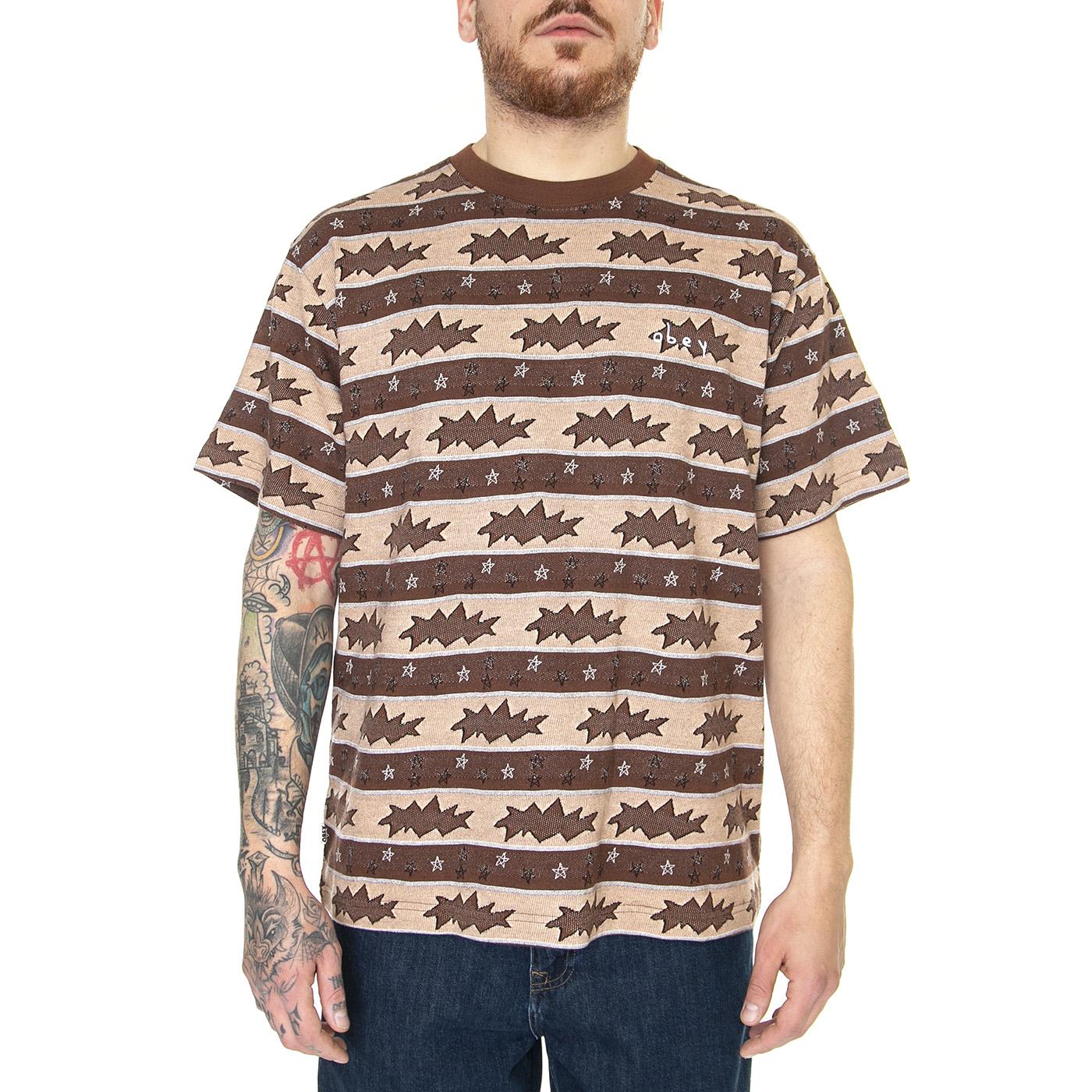 Snap Tee SS Sepia Multi - Maglietta Girocollo Uomo Multicolore 131080341-SEP  OBEY 