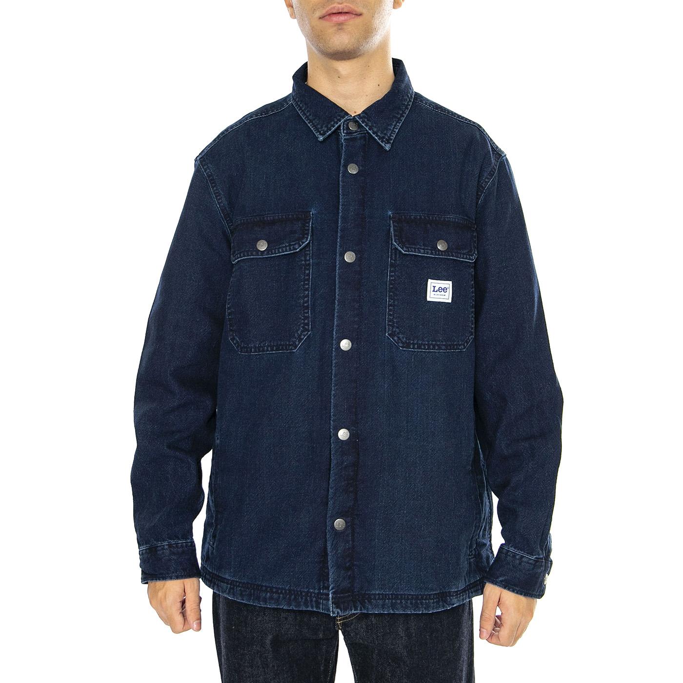 Workwear Overshirt Medium Worn Wash - Camicia Uomo Blu 112355654-BLUE  LEE 