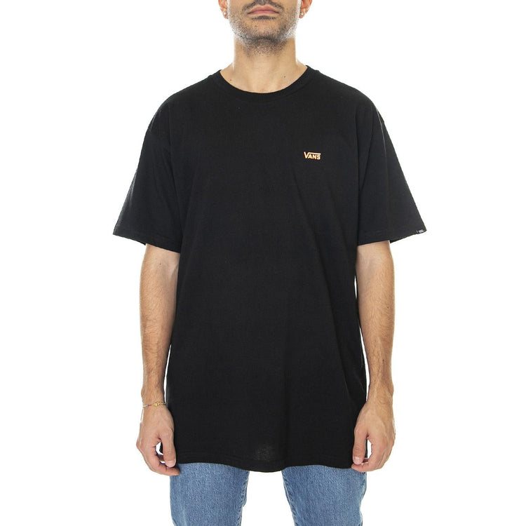 Mn Left Chest Logo Tee Black / Melon - Maglietta Girocollo Uomo Nera VN0A3CZEZ101  VANS 