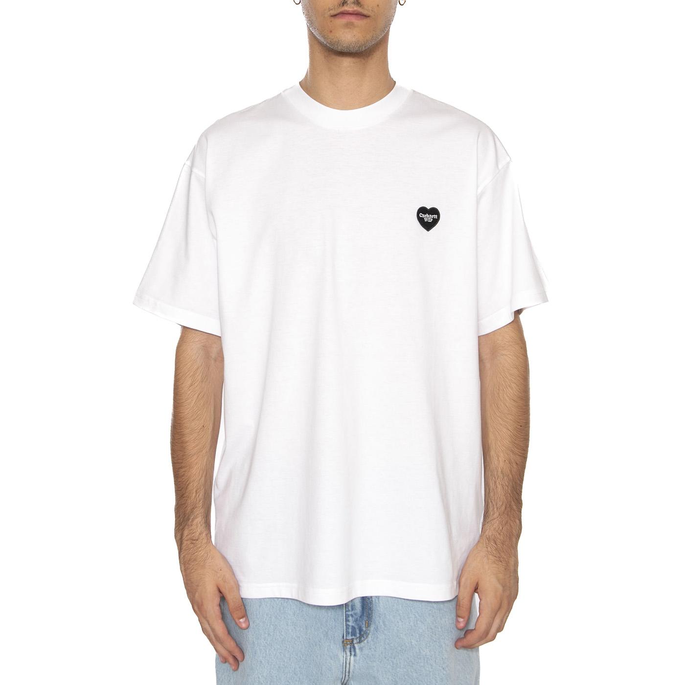 S/S Heart II Hartt T-Shirt White - Maglietta Girocollo Uomo Bianca I035203.02XX  CARHARTT WIP 