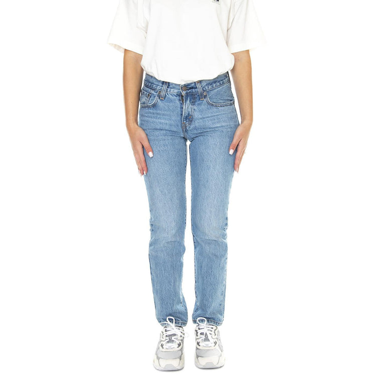 Middy Straight Good Grades Med Indigo Worn In - Pantaloni Denim Jeans Donna Blu A4690-0002  LEVIS 