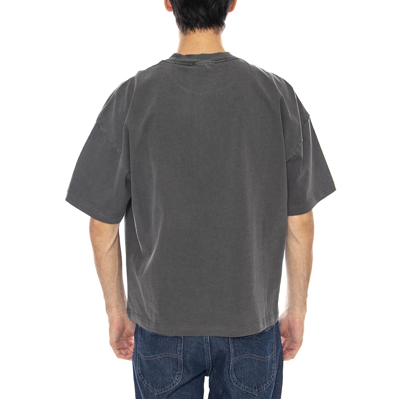 S/S Benton T-Shirt Graphite - Maglietta Girocollo Uomo Grigia I035590.87GD . CARHARTT WIP 