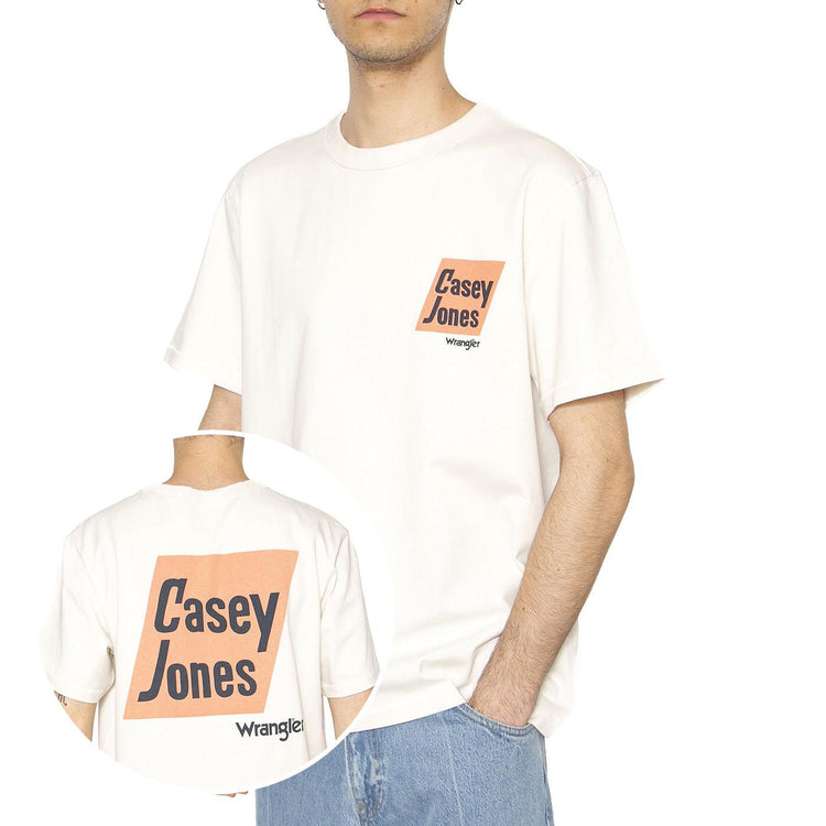 CJ Graphic Tee Vintage White - Maglietta Girocollo Uomo Bianca 112362802  WRANGLER 