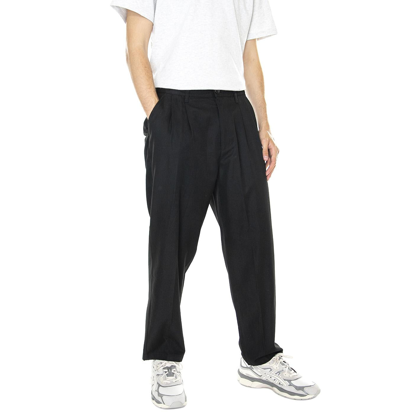 M' Fubar Pleated Pant Black - Pantaloni Uomo Neri 142020201-BLK  OBEY 