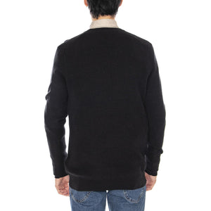 Engineered Rib Crew Neck Black Ice - Maglione Uomo Nero KN2303V-X002 . LYLE & SCOTT 