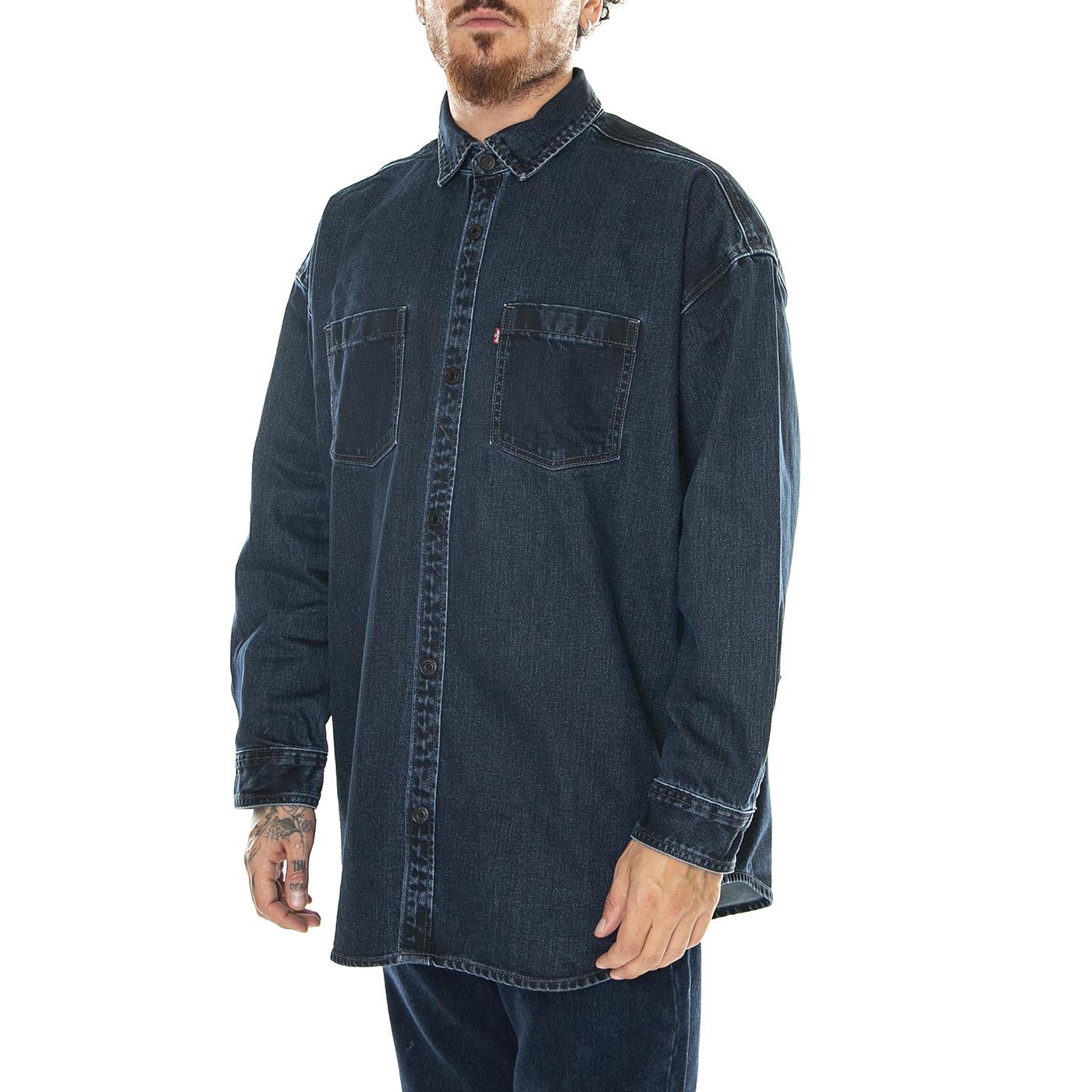 M' Wellthread Arrowood Shirt Blackstar Fern Black - Camicia Denim Jeans Uomo Blu A6136-0000  LEVIS 