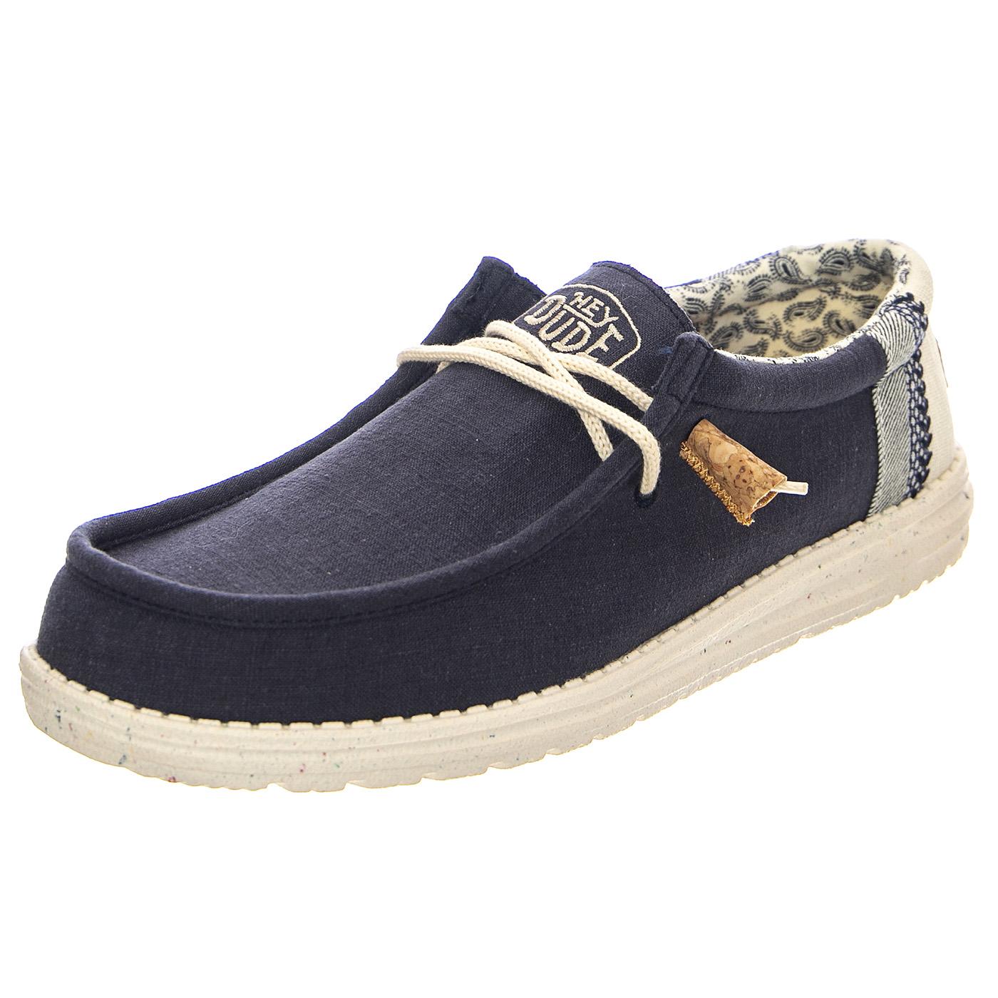 M' Wally Break Stitch 410 - Scarpe Stringate Profilo Basso Uomo Blu HD.40015.410  HEY DUDE 