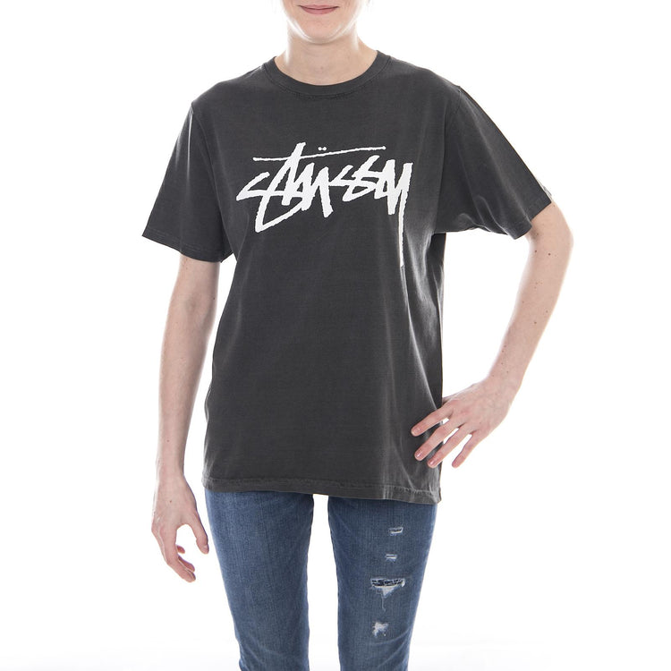 OLD STOCK PIG. DYED TEE BLACK 2902950-BLACK  STUSSY 