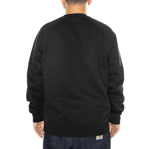 Chase Sweat Black / Gold - Felpa Girocollo Uomo Nera I033660.00FXX  CARHARTT WIP 