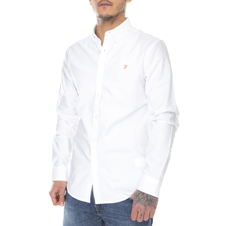 Mens Brewer White Shirt F4WSB060-104  FARAH 