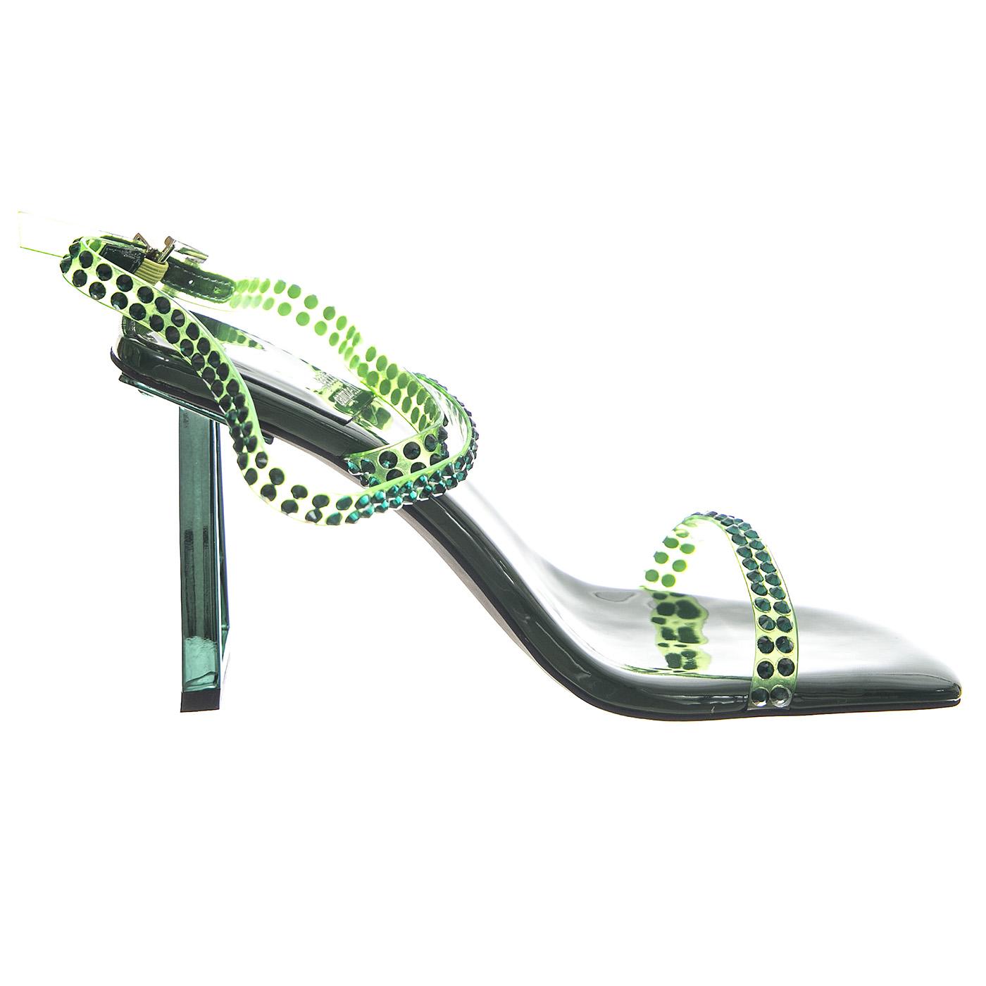 Favored Green Patent - Sandali Donna Verdi JCSR808LA-201-GRN  JEFFREY CAMPBELL 