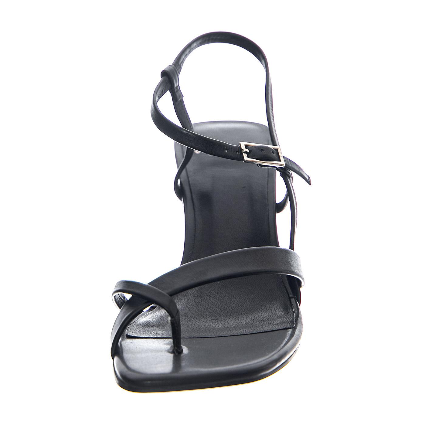 Luisa Black Cow Leather Chrome Free Tanned - Sandali Donna Neri VBS5312-301-20  VAGABOND 