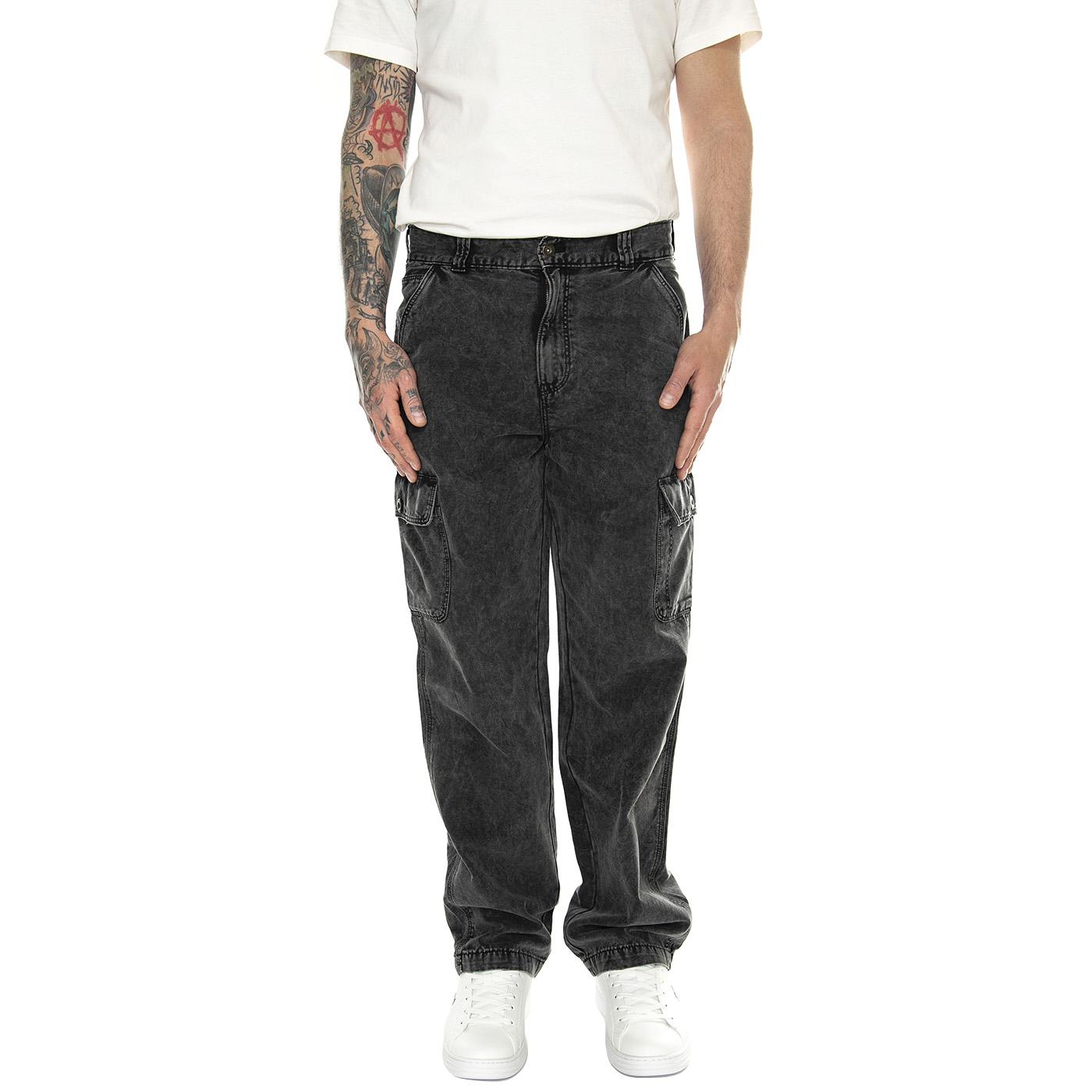 Newington Pant Double Dye / Acid Wash Black - Pantaloni Uomo Neri DK0A4YSBH861  DICKIES 