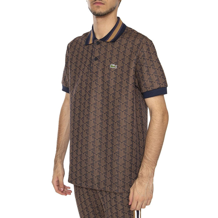 Maglietta M/C 9I4 Brown - Polo Shirt Uomo Marrone DH1417-9I4 . LACOSTE 