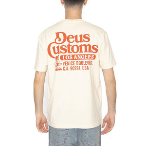 Raptor Tee Dirty White - Maglietta Girocollo Uomo Beige DMP251947B_DWH  DEUS EX MACHINA 
