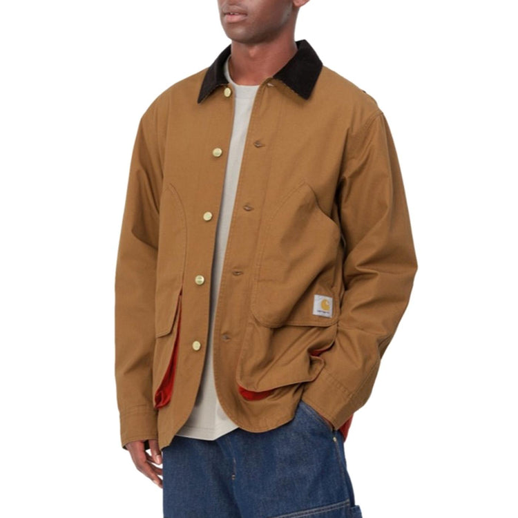 HESTON JACKET HAMILTON BROWN / CHERRY - Giacca Uomo Marrone I032148-8 . CARHARTT WIP 