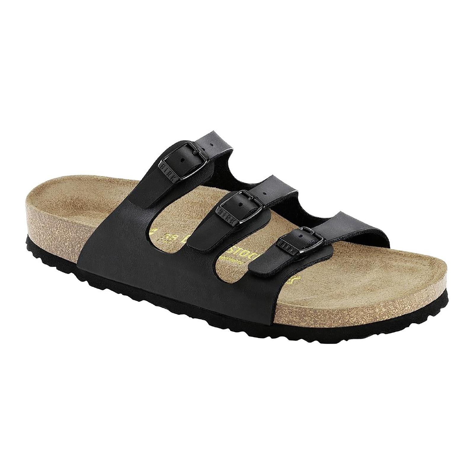 Florida Birko-Flor Soft Foodbed Sandals Calzata Stretta - Black - Sandali Uomo / Donna Neri 53013  BIRKENSTOCK 
