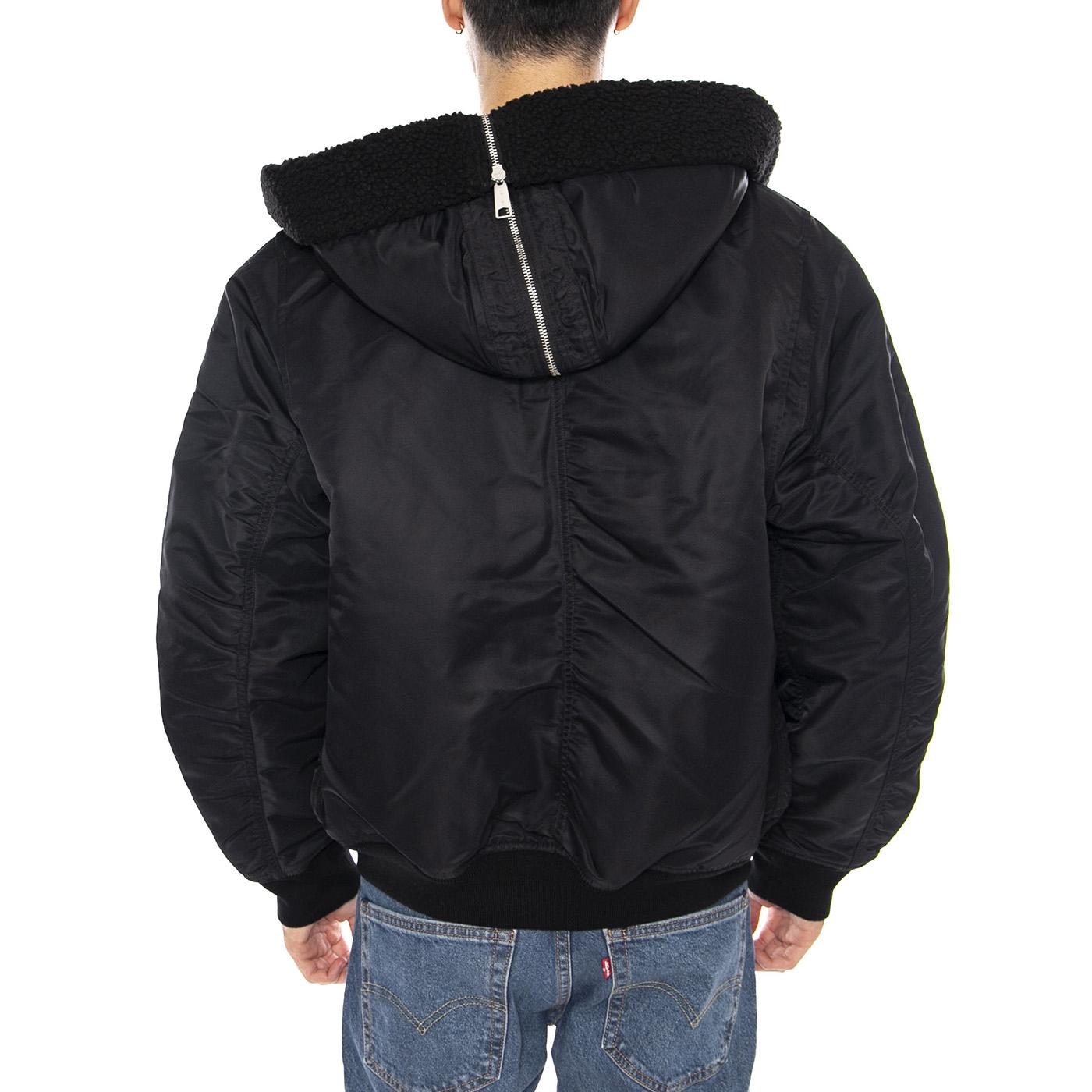 HD Oltera Bomber Black / Black -- Giacca Bomber con Cappuccio Uomo Nera I035309.00EXX . CARHARTT WIP 