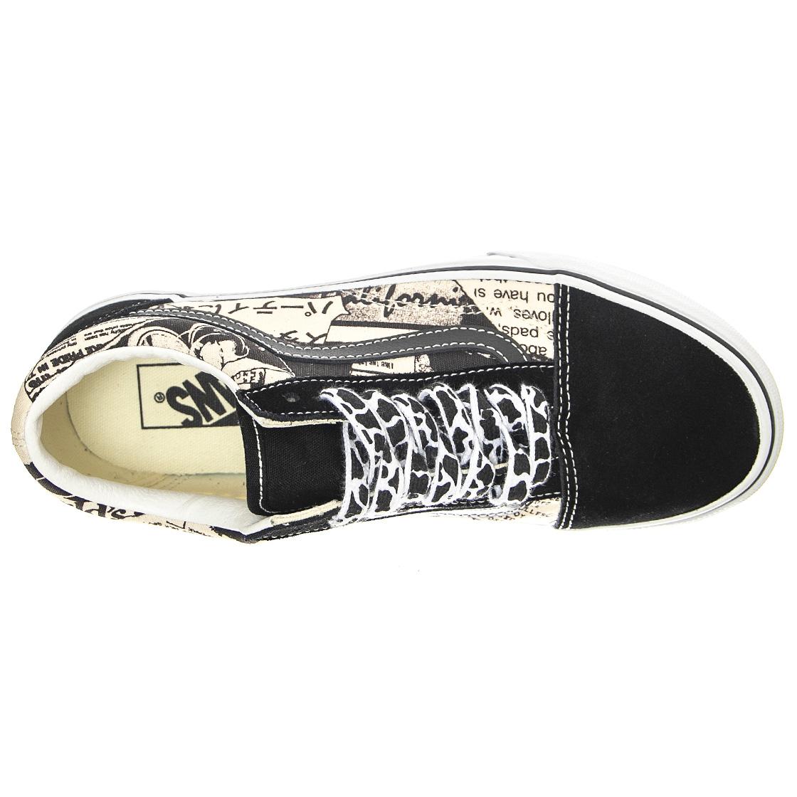 UA Old Skool VNCL Black / White - Scarpe Stringate Profilo Basso Uomo Nere VN0A5JMIBZW1  VANS 