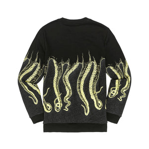 YELLOWGREY OCTOPUS CNC CREWNECK BLACK 18SOSC04-BLK  OCTOPUS 